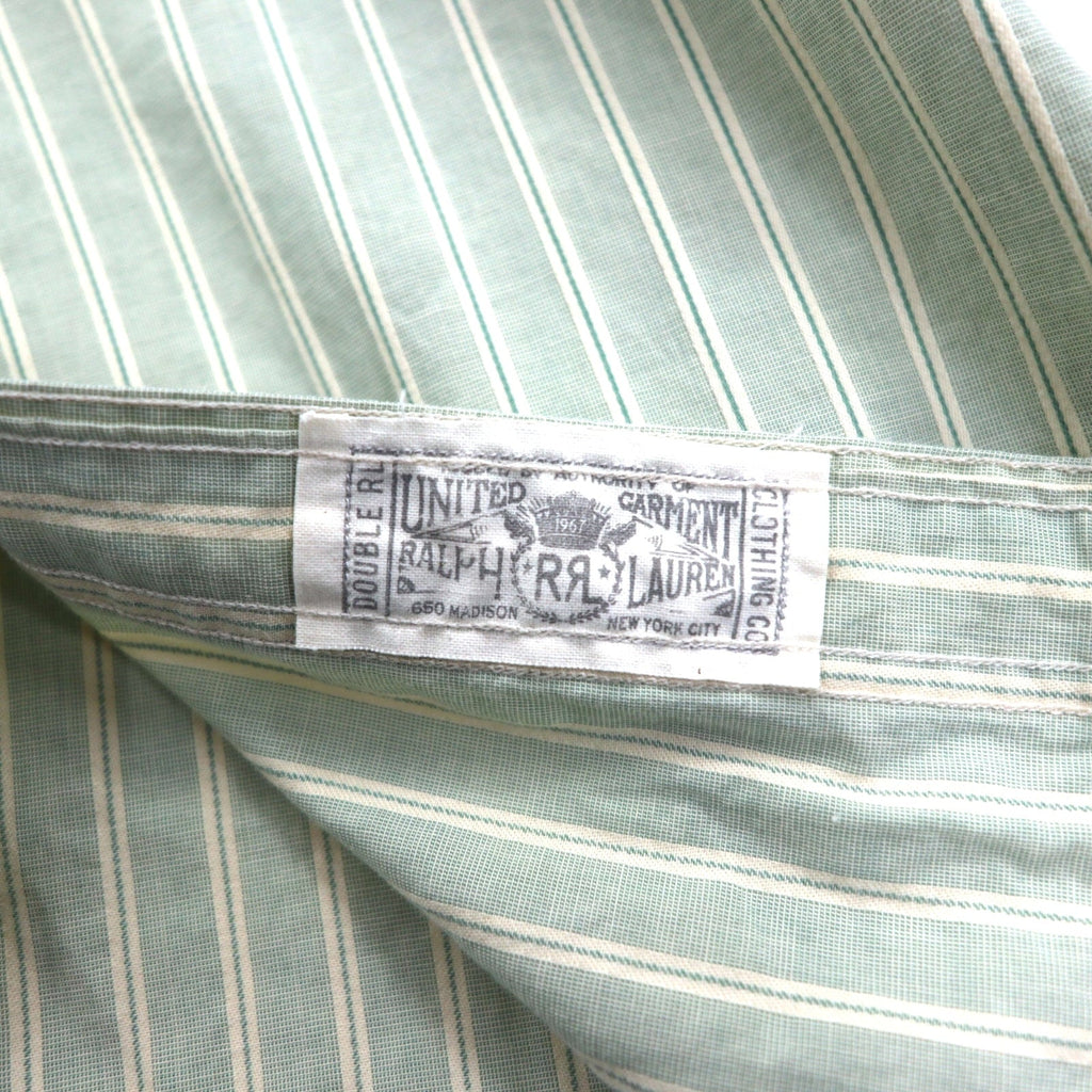 RRL DOUBLE RL RALPH LAUREN Camicia Cleric S Verde a Righe Sottogola