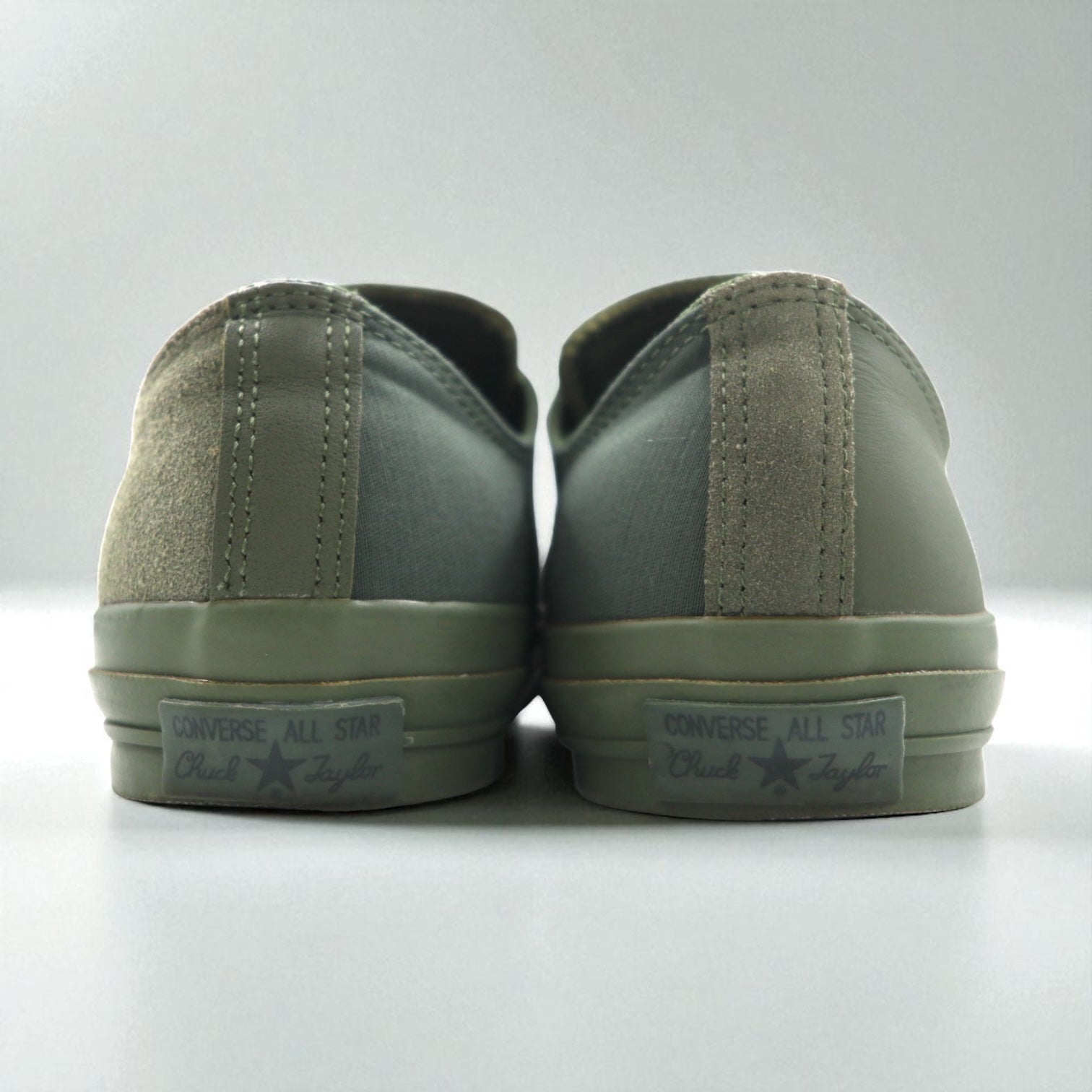 CONVERSE × ENGINEERED GARMENTS × BEAMS＋ オールスター ALL STAR 100 OX スニーカー 27cm カーキ スエード レザー キャンバス 1CL016 未使用品