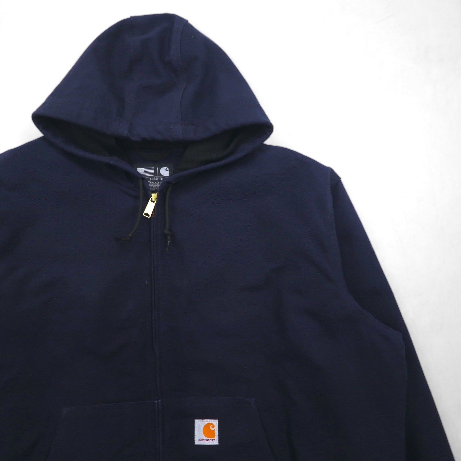 Carhartt U.S.A. Loose Fit Giacca Attiva in tela di cotone, Full-Zip, 2XL Blu Scuro, UFCW J131