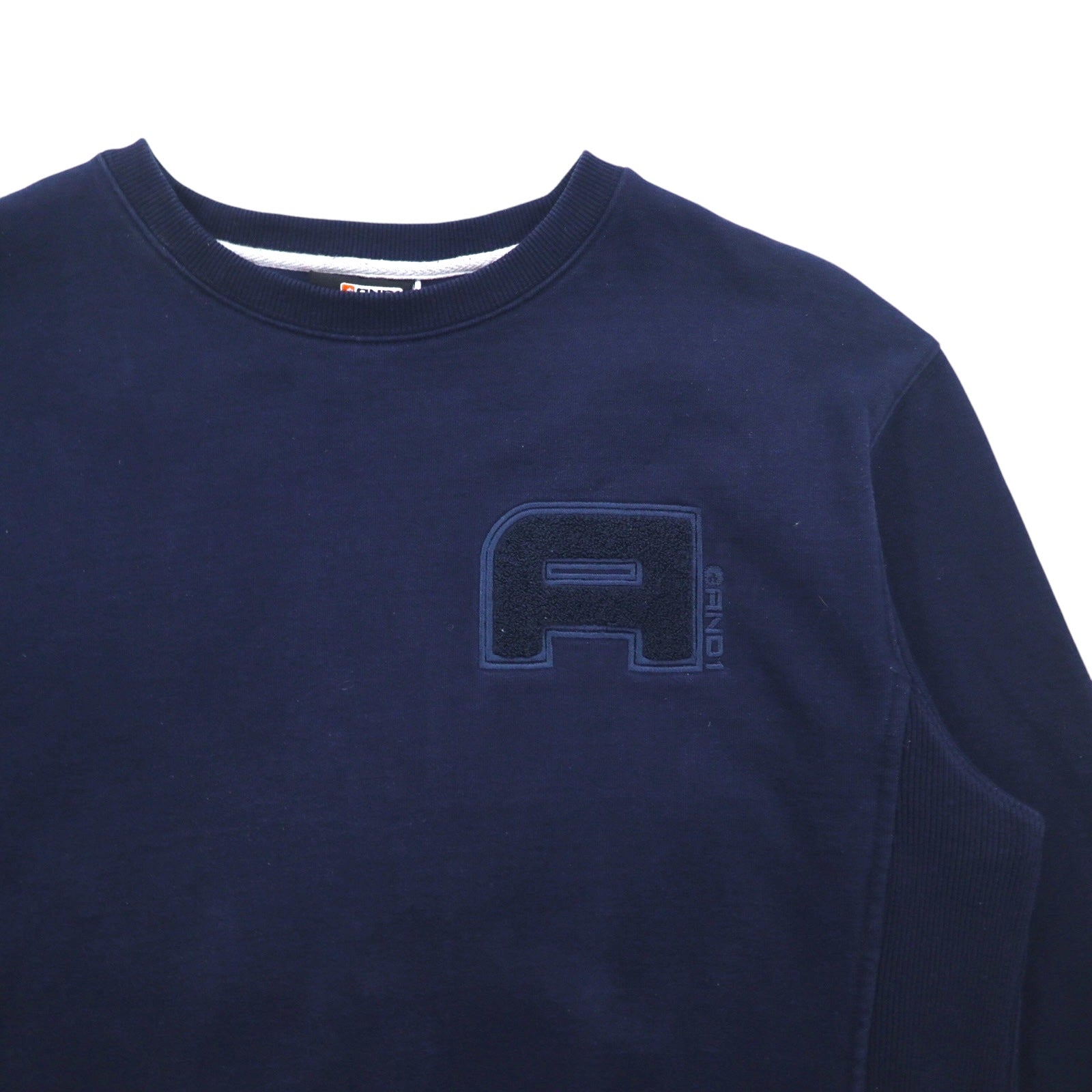 Felpa AND1 Reverse Weave XL, blu navy, cotone, con logo ricamato