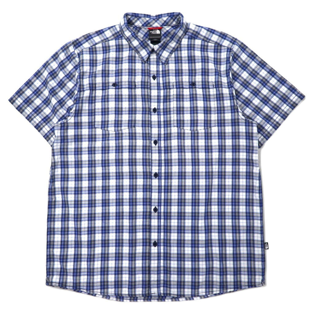THE NORTH FACE T-shirt a maniche corte XL blu a quadri cotone specifica USA