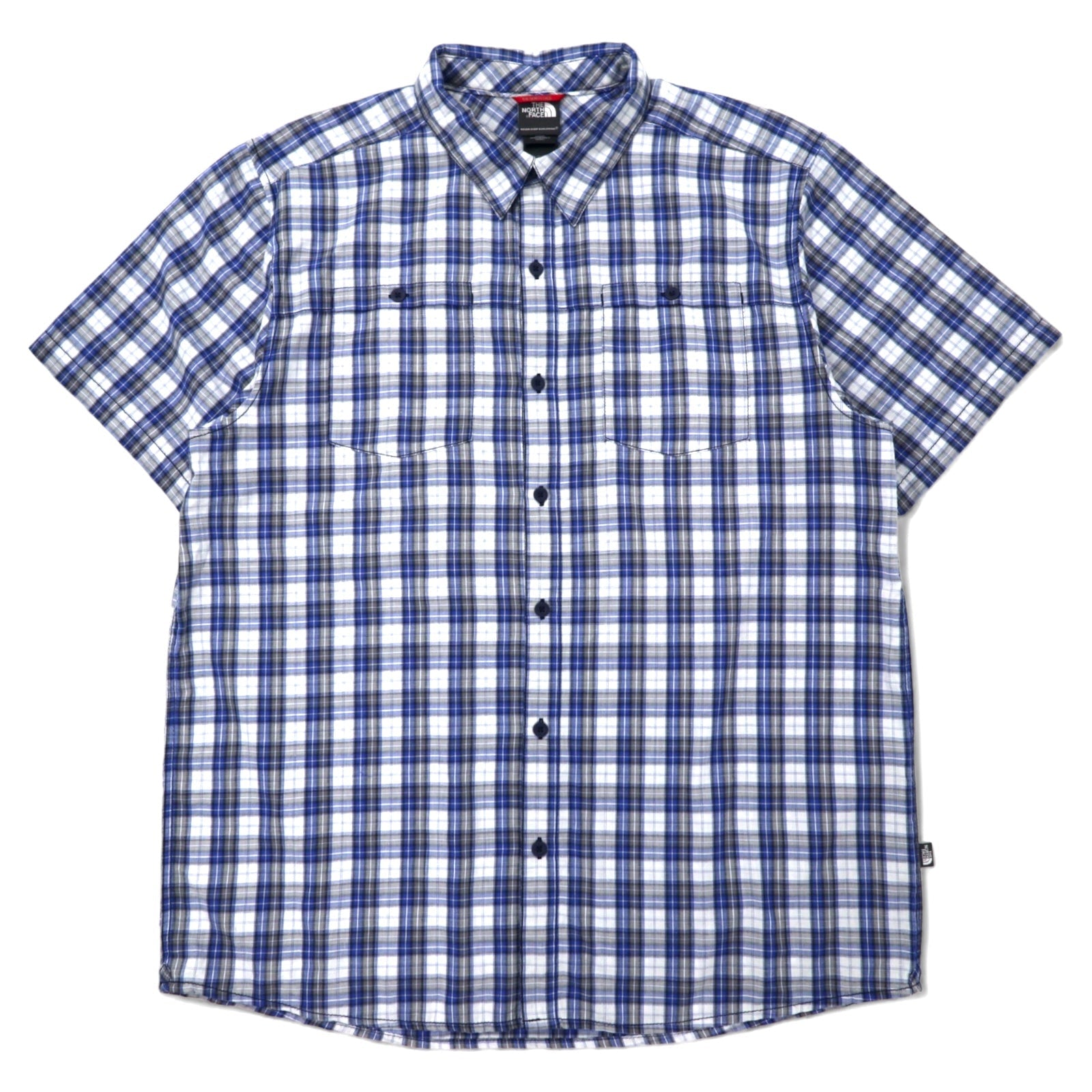 THE NORTH FACE T-shirt a maniche corte XL blu a quadri cotone specifica USA