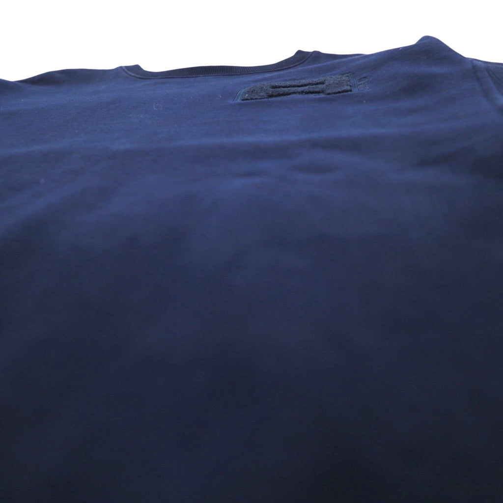 Felpa AND1 Reverse Weave XL, blu navy, cotone, con logo ricamato