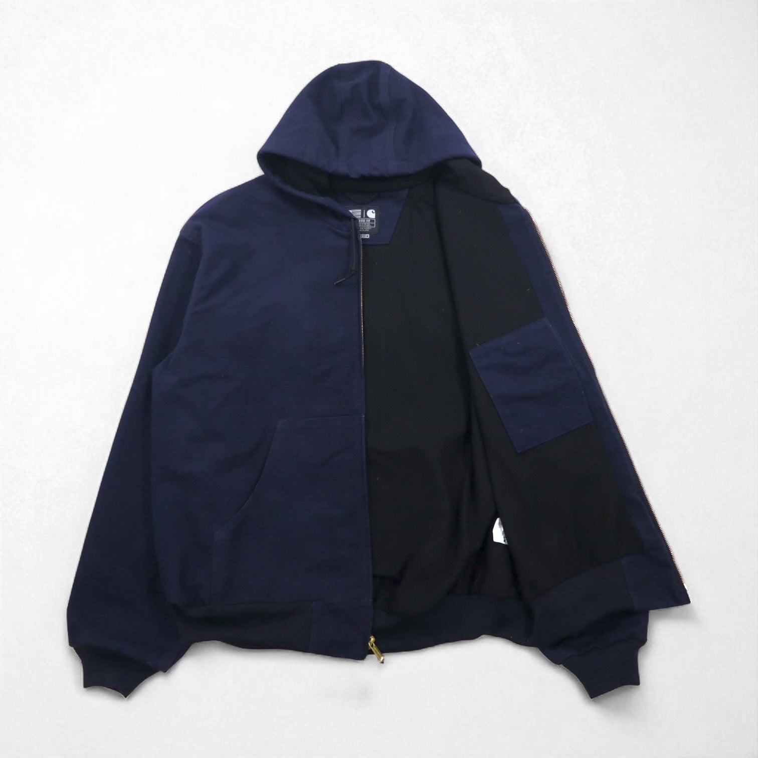 Carhartt U.S.A. Loose Fit Giacca Attiva in tela di cotone, Full-Zip, 2XL Blu Scuro, UFCW J131