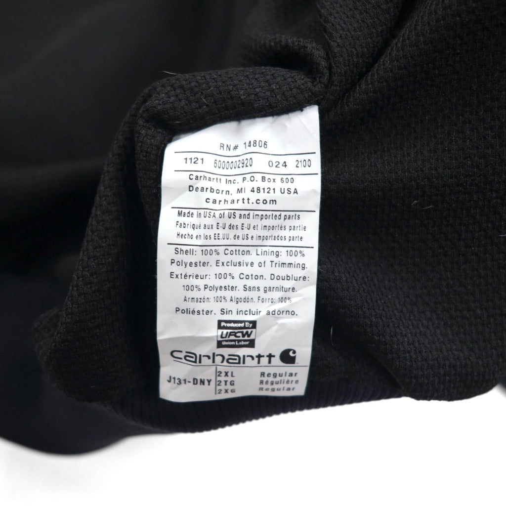 Carhartt U.S.A. Loose Fit Giacca Attiva in tela di cotone, Full-Zip, 2XL Blu Scuro, UFCW J131