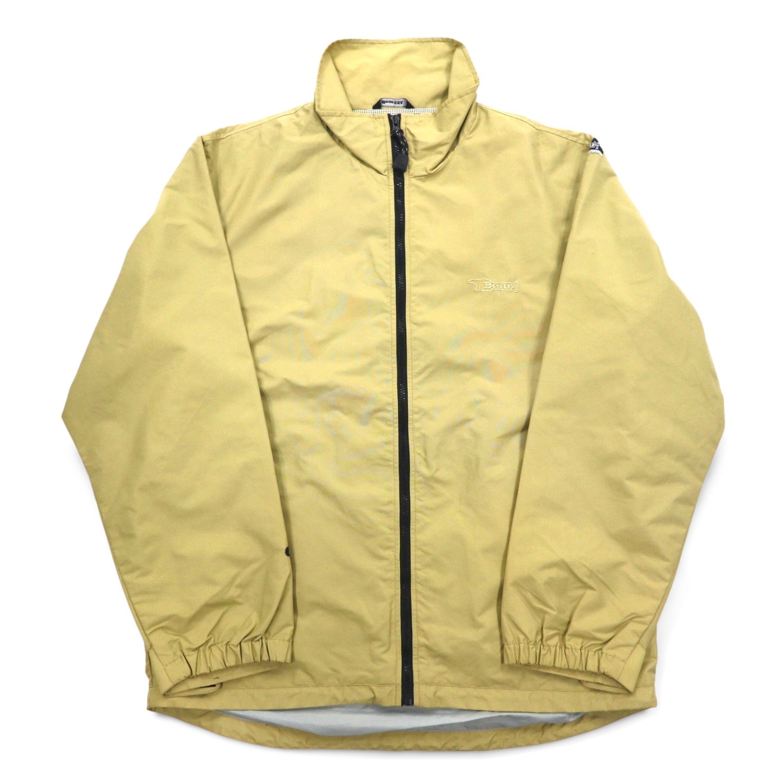 Bear USA Anni '90 Giacca da montagna Giacca a guscio XL Beige Impermeabile Traspirante Logo ricamato a punto singolo