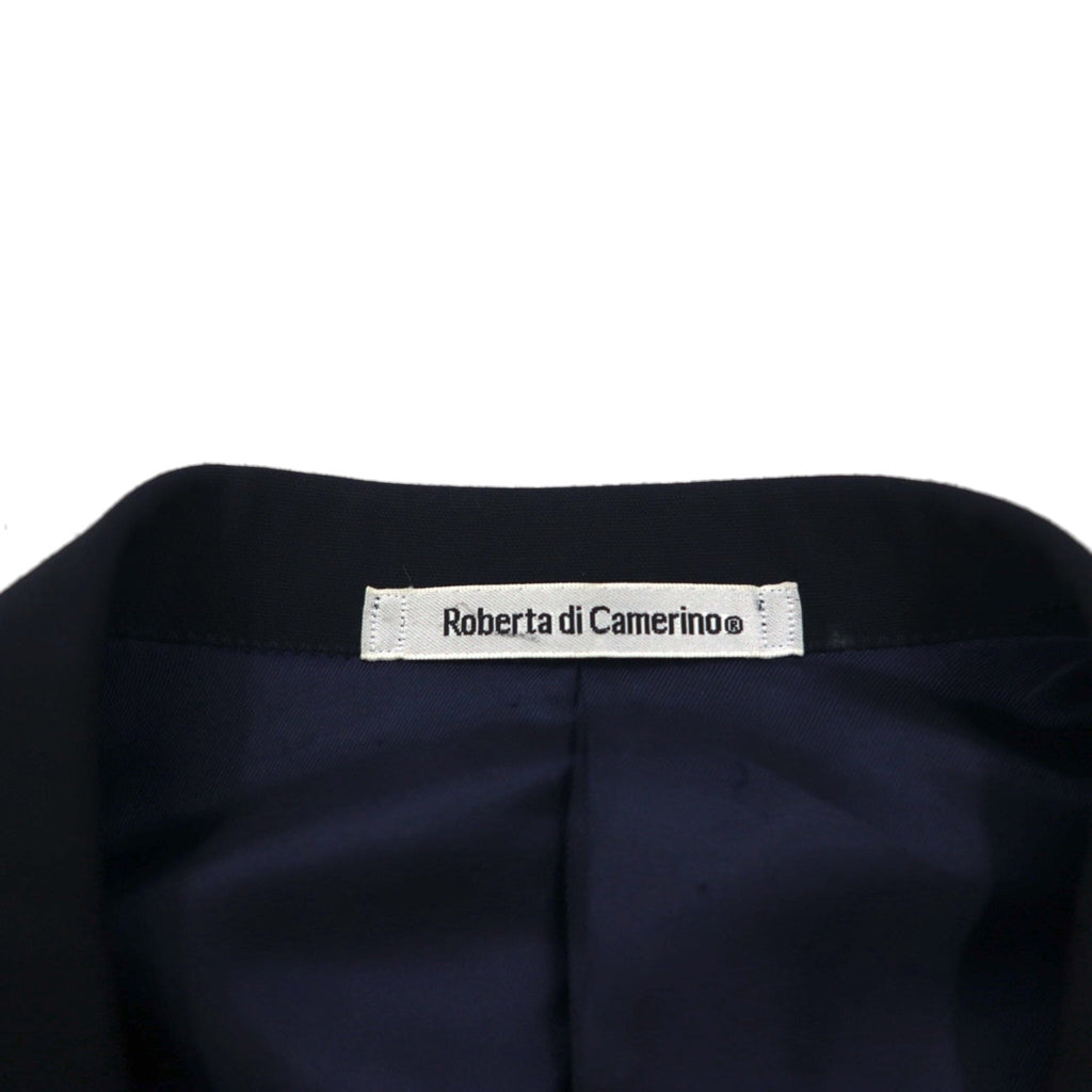 90s Japan Vintage Double-breasted Blazer Roberta di Camerino 日本製 ダブル テーラードジャケット ブレザー 紺ブレ XL ネイビー ウール ギャバジン 金ボタン