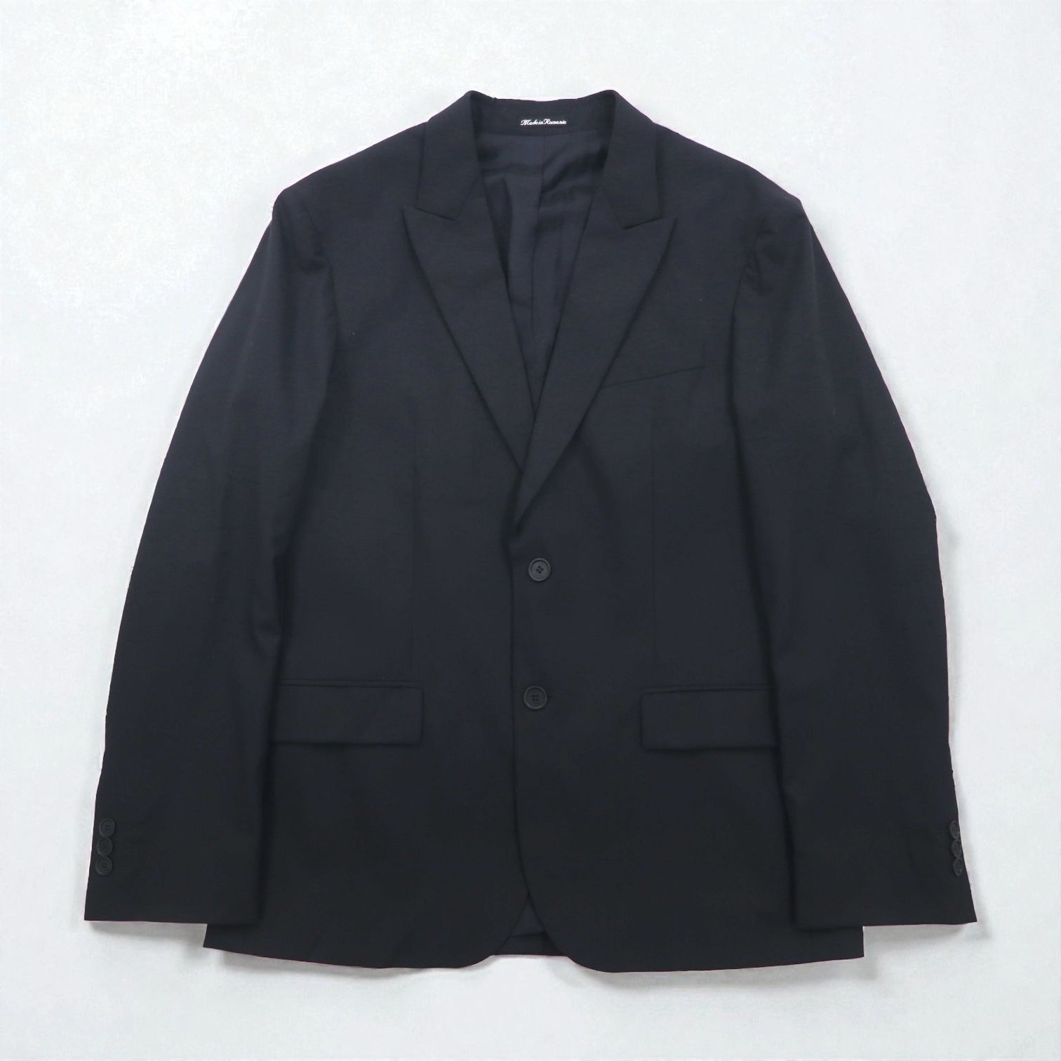 LOUIS VUITTON UNIFORMES ユニフォームライン 2B テーラードジャケット ブレザー XL ブラック ウール JA38 L1 61910