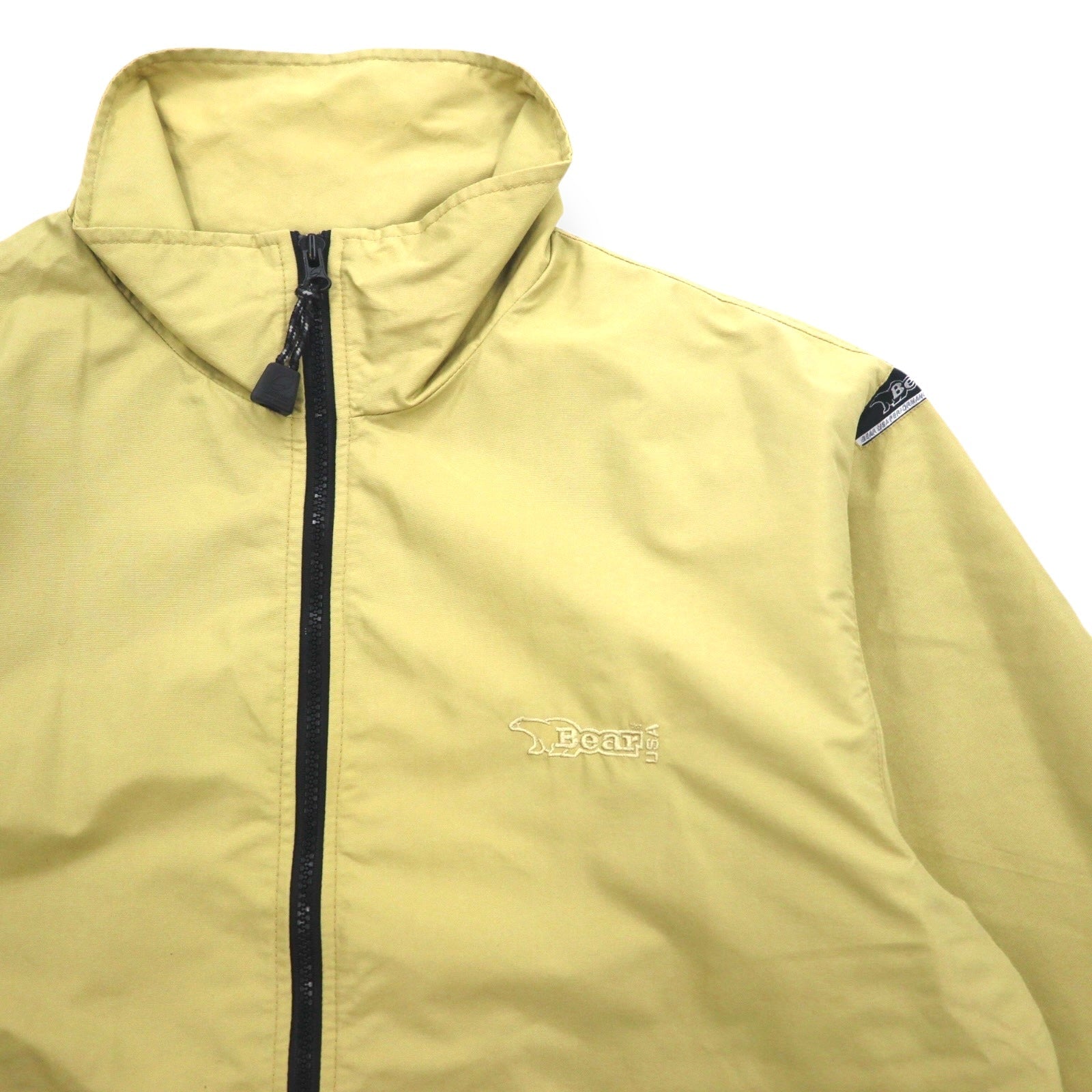 Bear USA Anni '90 Giacca da montagna Giacca a guscio XL Beige Impermeabile Traspirante Logo ricamato a punto singolo