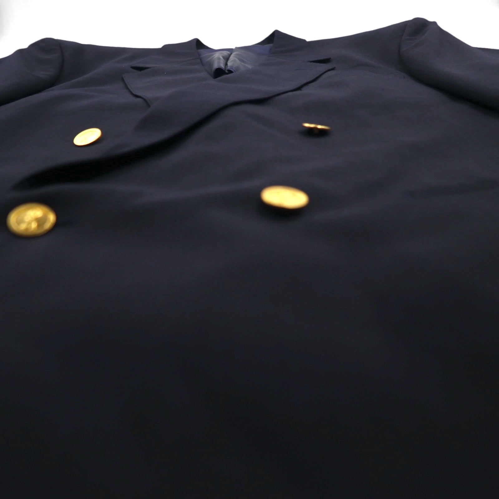 90s Japan Vintage Double-breasted Blazer Roberta di Camerino 日本製 ダブル テーラードジャケット ブレザー 紺ブレ XL ネイビー ウール ギャバジン 金ボタン