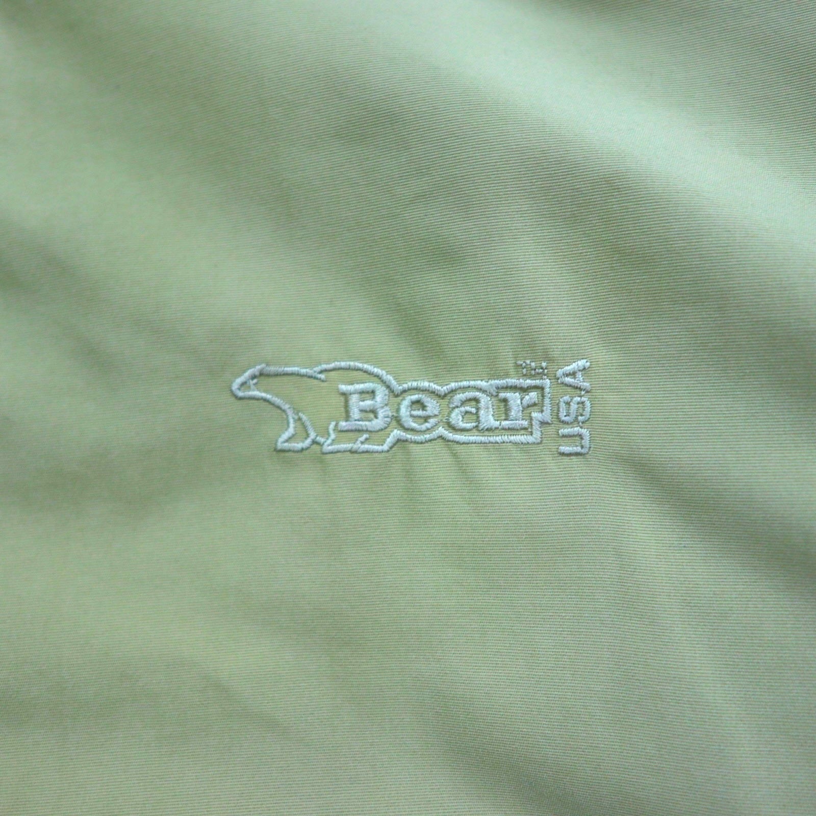 Bear USA Anni '90 Giacca da montagna Giacca a guscio XL Beige Impermeabile Traspirante Logo ricamato a punto singolo