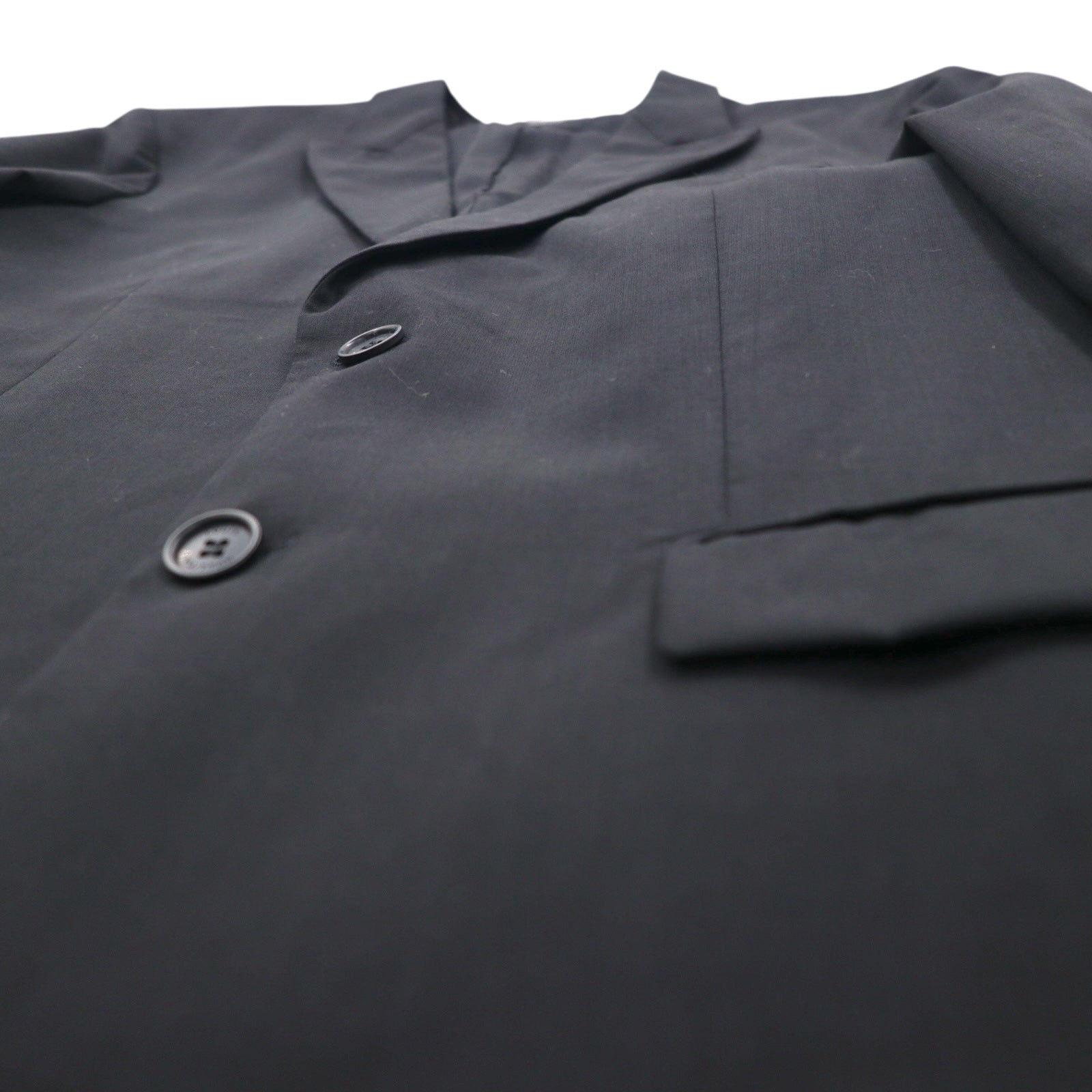 LOUIS VUITTON UNIFORMES ユニフォームライン 2B テーラードジャケット ブレザー XL ブラック ウール JA38 L1 61910