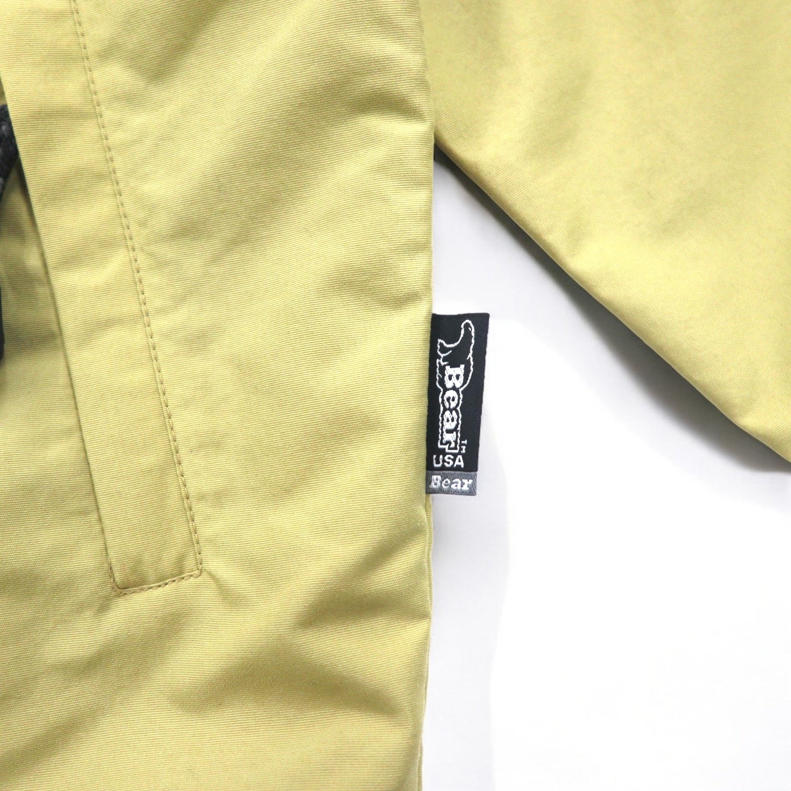 Bear USA Anni '90 Giacca da montagna Giacca a guscio XL Beige Impermeabile Traspirante Logo ricamato a punto singolo