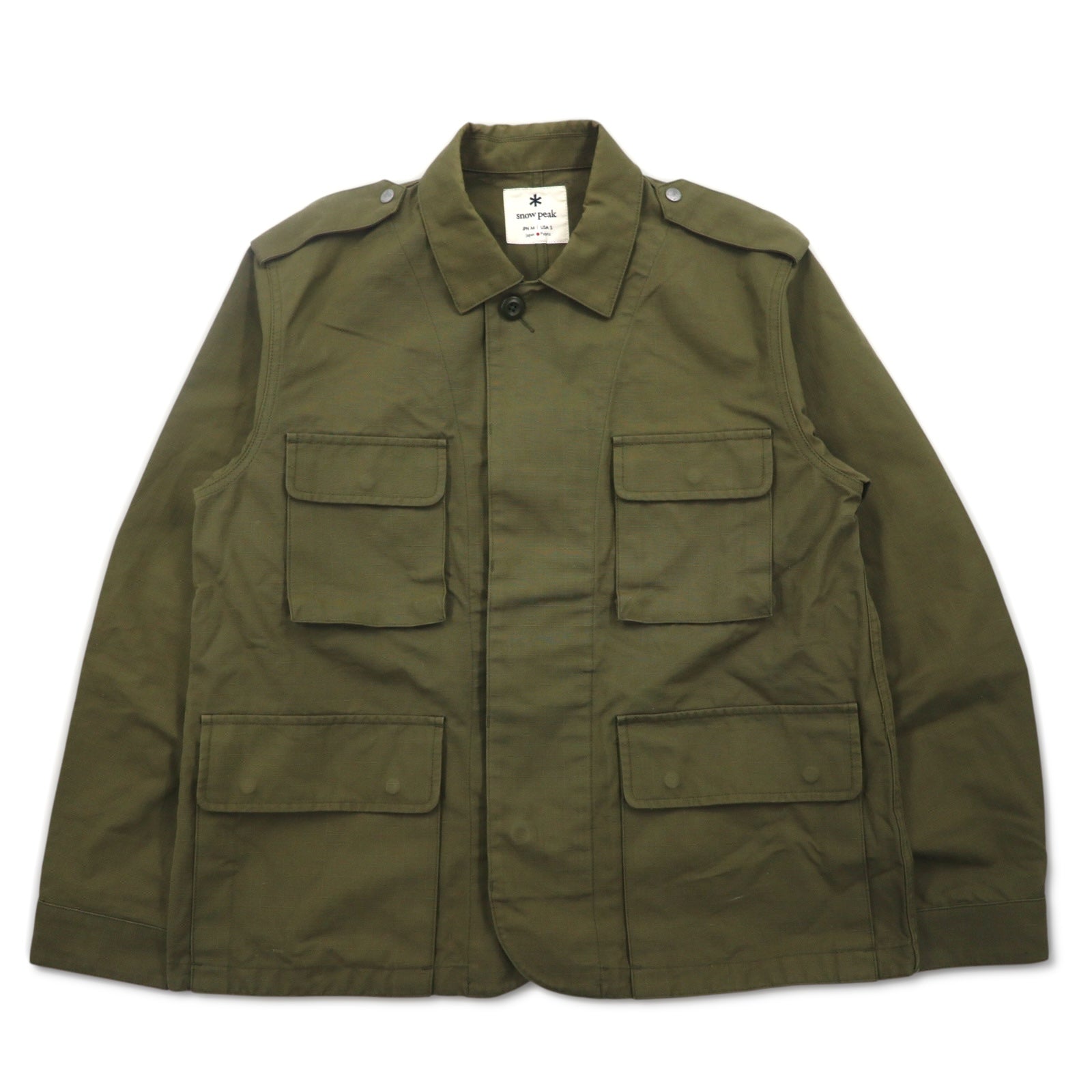 snow peak Giacca militare antistrappo DWR Rip Stop Jacket M cachi cotone idrorepellente JK-19AU118