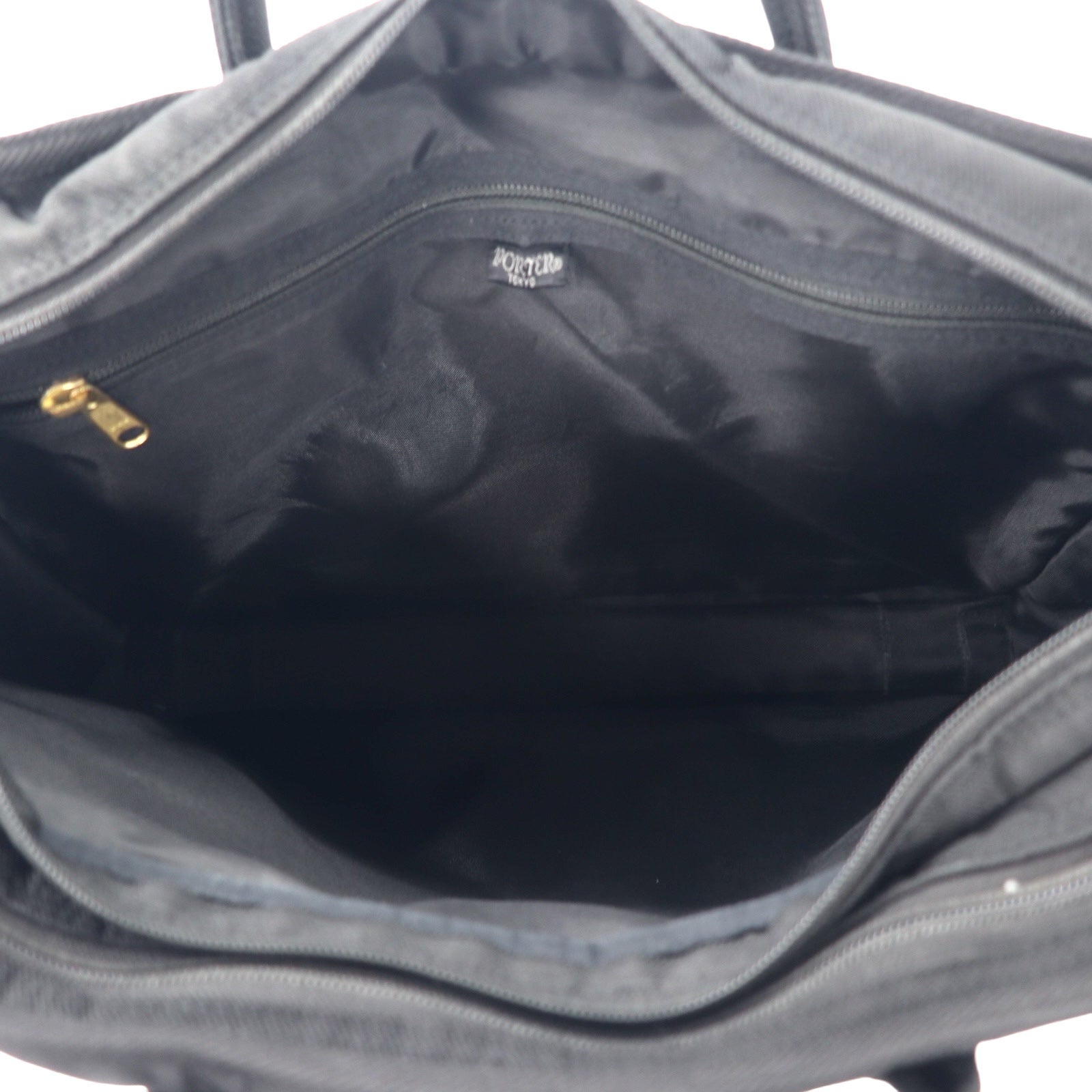 PORTER POSITION 2WAY Business Bag Overnight Briefcase Black Nylon Canvas POSITION Made in Japan