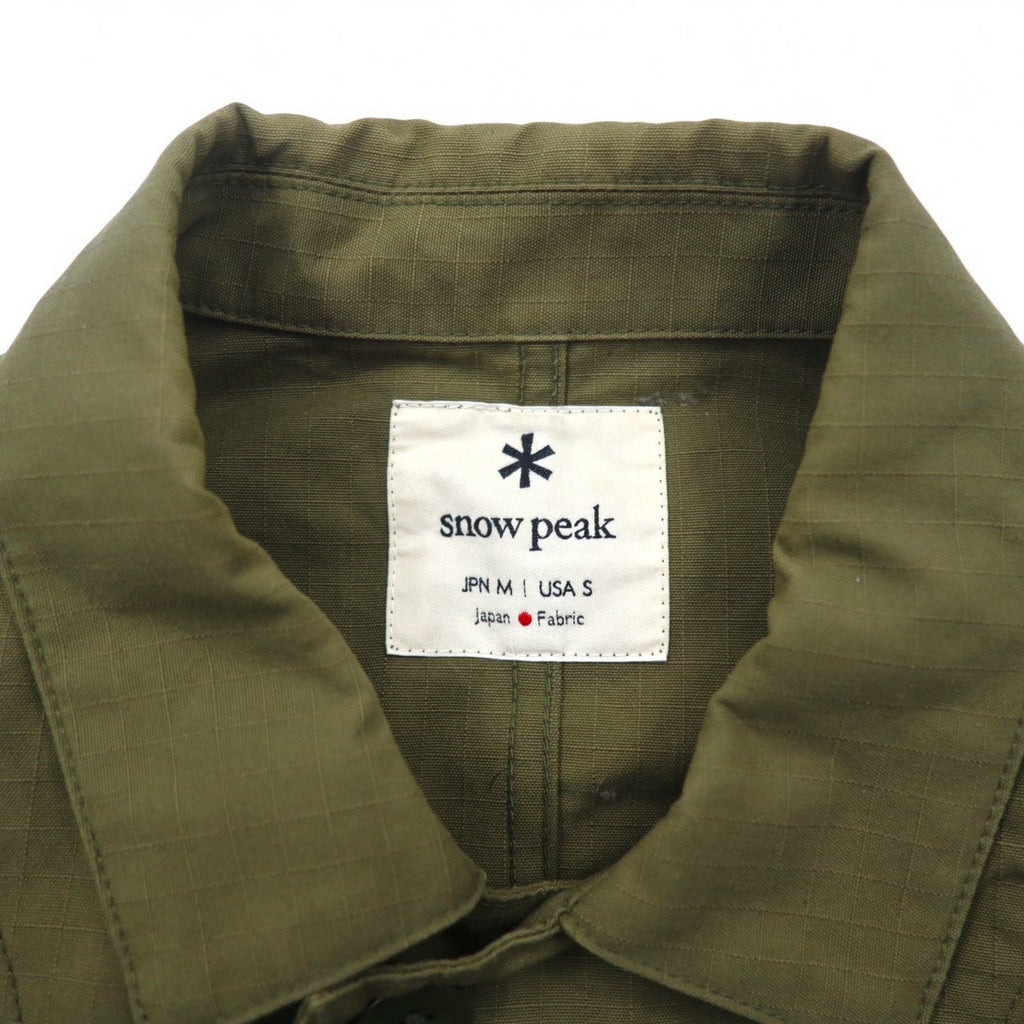 snow peak Giacca militare antistrappo DWR Rip Stop Jacket M cachi cotone idrorepellente JK-19AU118