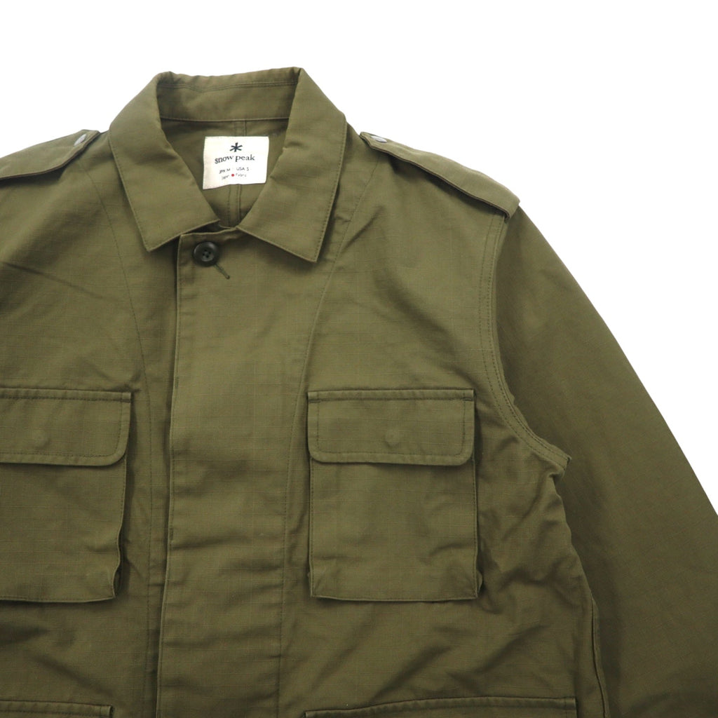snow peak Giacca militare antistrappo DWR Rip Stop Jacket M cachi cotone idrorepellente JK-19AU118