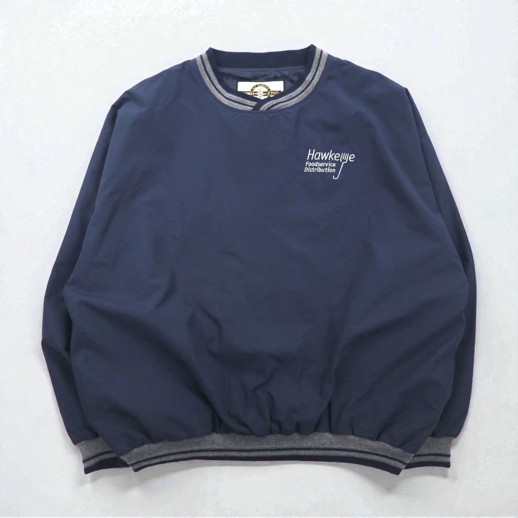 NORTH END ピステ リブライン プルオーバー ナイロンジャケット ジャージ XL ネイビー 防水 Teflon US企業 ワンポイント刺繡 未使用品