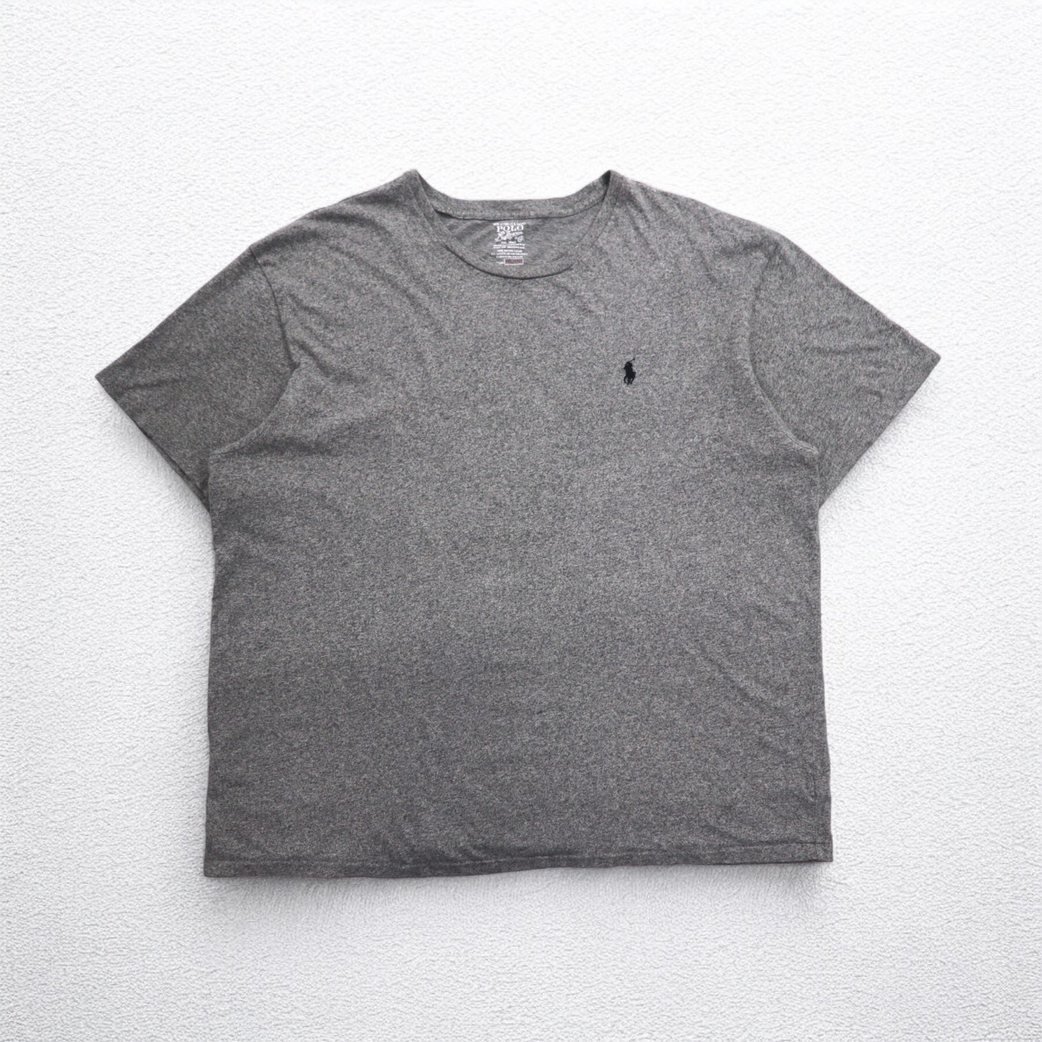 POLO RALPH LAUREN T-shirt con ricamo piccolo pony 2XL grigio cotone