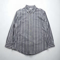 Brooks Brothers REGENT ボタンダウンシャツ L グレー ストライプ ノンアイロン コットン
