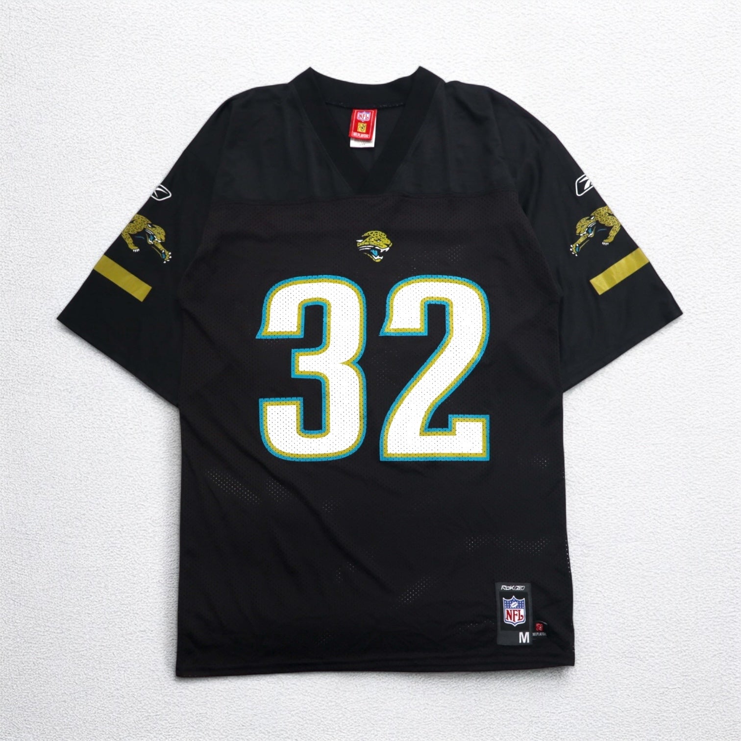 Reebok ゲームシャツ NFL PLAYERS フットボール ユニフォーム M ブラック メッシュ ナンバリング