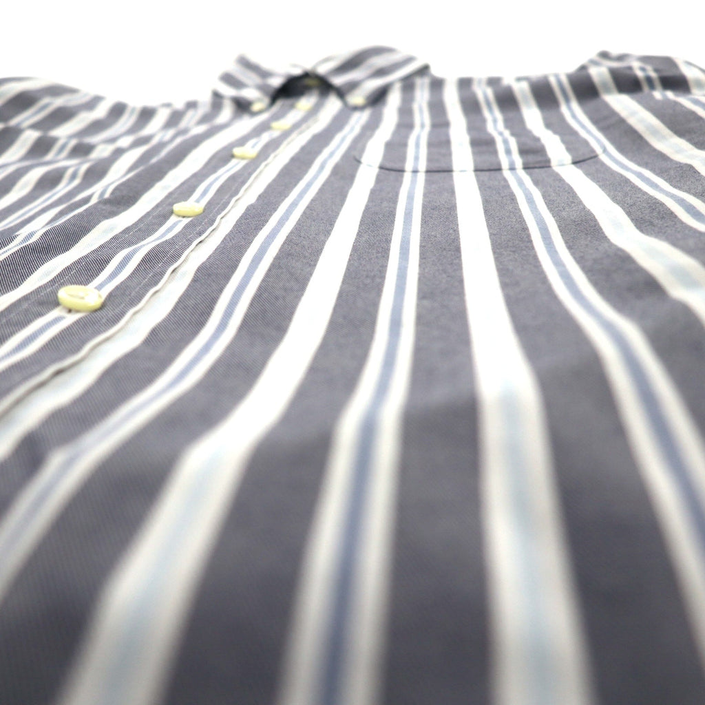 Brooks Brothers REGENT ボタンダウンシャツ L グレー ストライプ ノンアイロン コットン