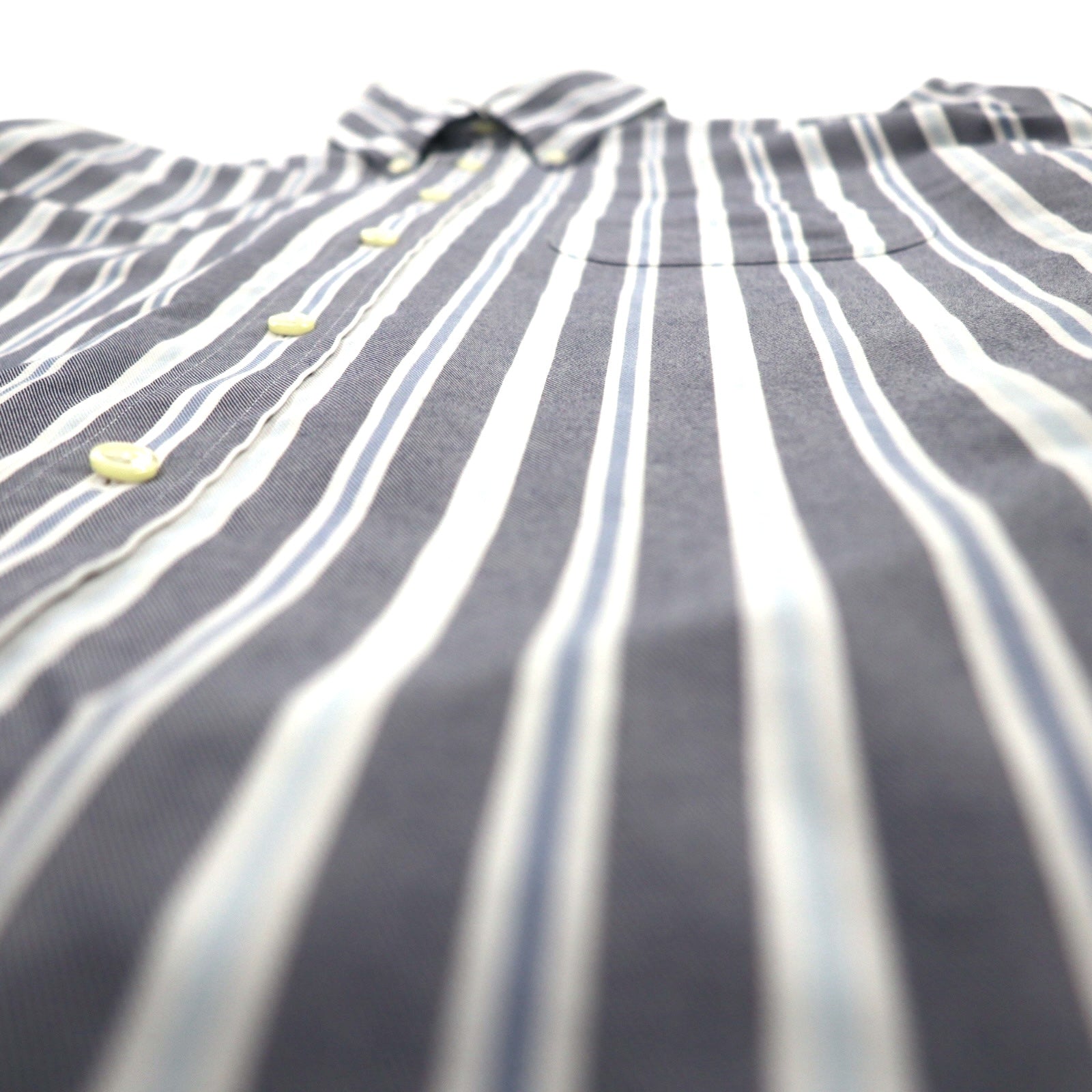 Brooks Brothers REGENT Camicia button-down L grigia a righe in cotone senza stiro
