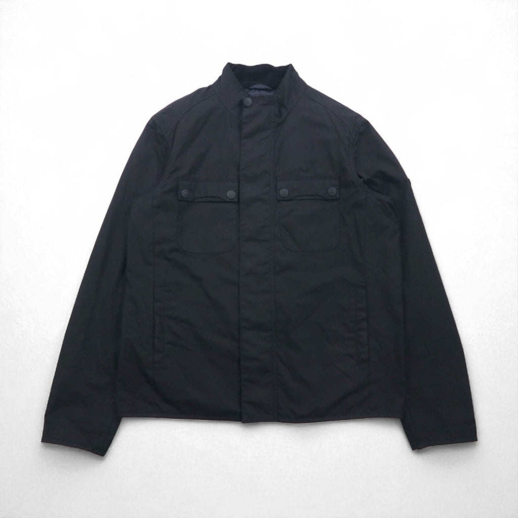 BARBOUR INTERNATIONAL LOCK WAX JACKET Giacca cerata da moto M Nera doppia zip MWX1176BK71