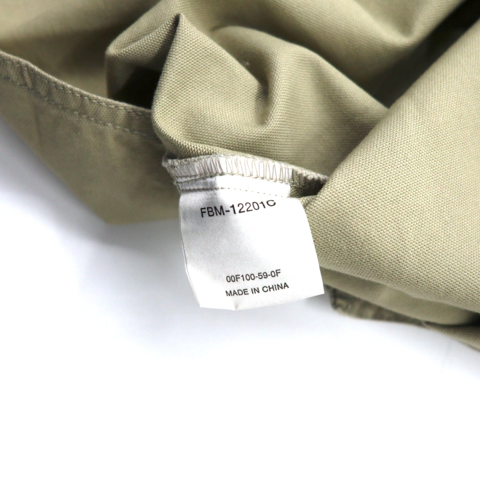 FUBU camicia da lavoro utility anni 2000 M beige cotone oversize nuova con etichette