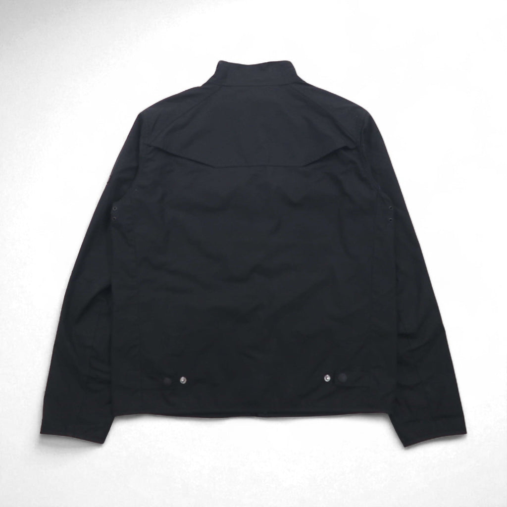 BARBOUR INTERNATIONAL LOCK WAX JACKET Giacca cerata da moto M Nera doppia zip MWX1176BK71