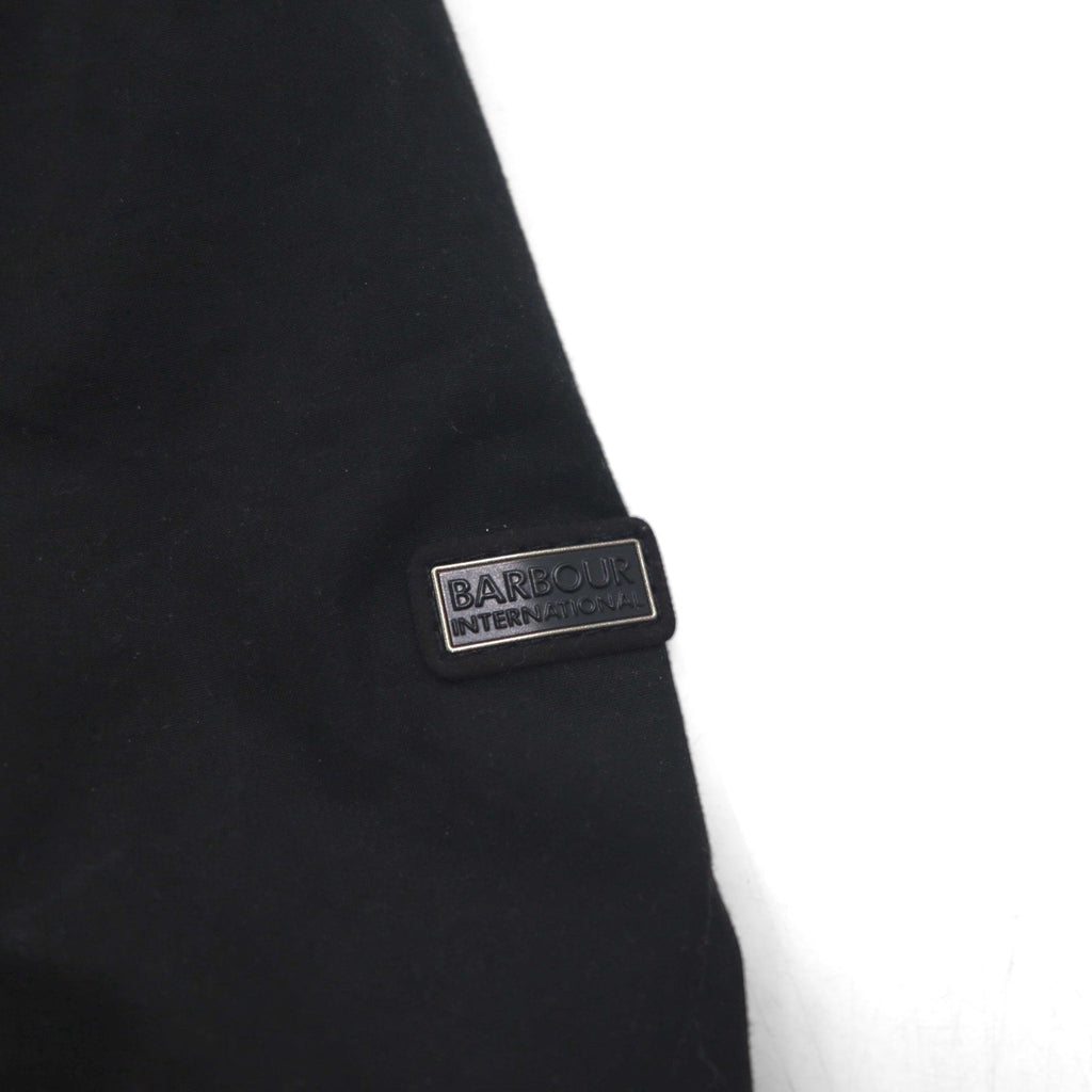 BARBOUR INTERNATIONAL LOCK WAX JACKET Giacca cerata da moto M Nera doppia zip MWX1176BK71
