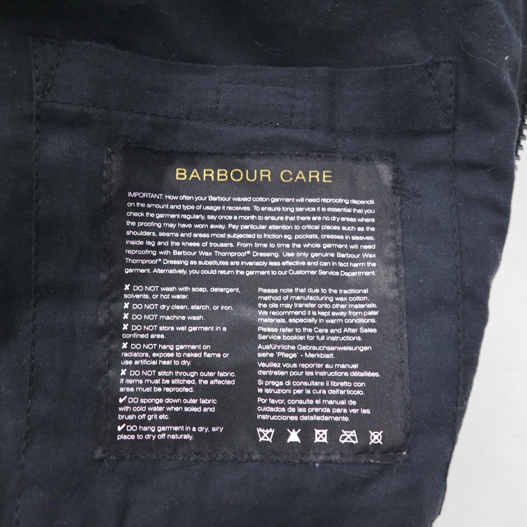 BARBOUR INTERNATIONAL LOCK WAX JACKET Giacca cerata da moto M Nera doppia zip MWX1176BK71