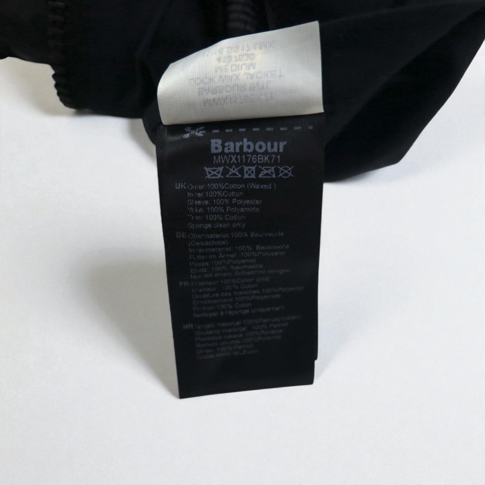 BARBOUR INTERNATIONAL LOCK WAX JACKET Giacca cerata da moto M Nera doppia zip MWX1176BK71