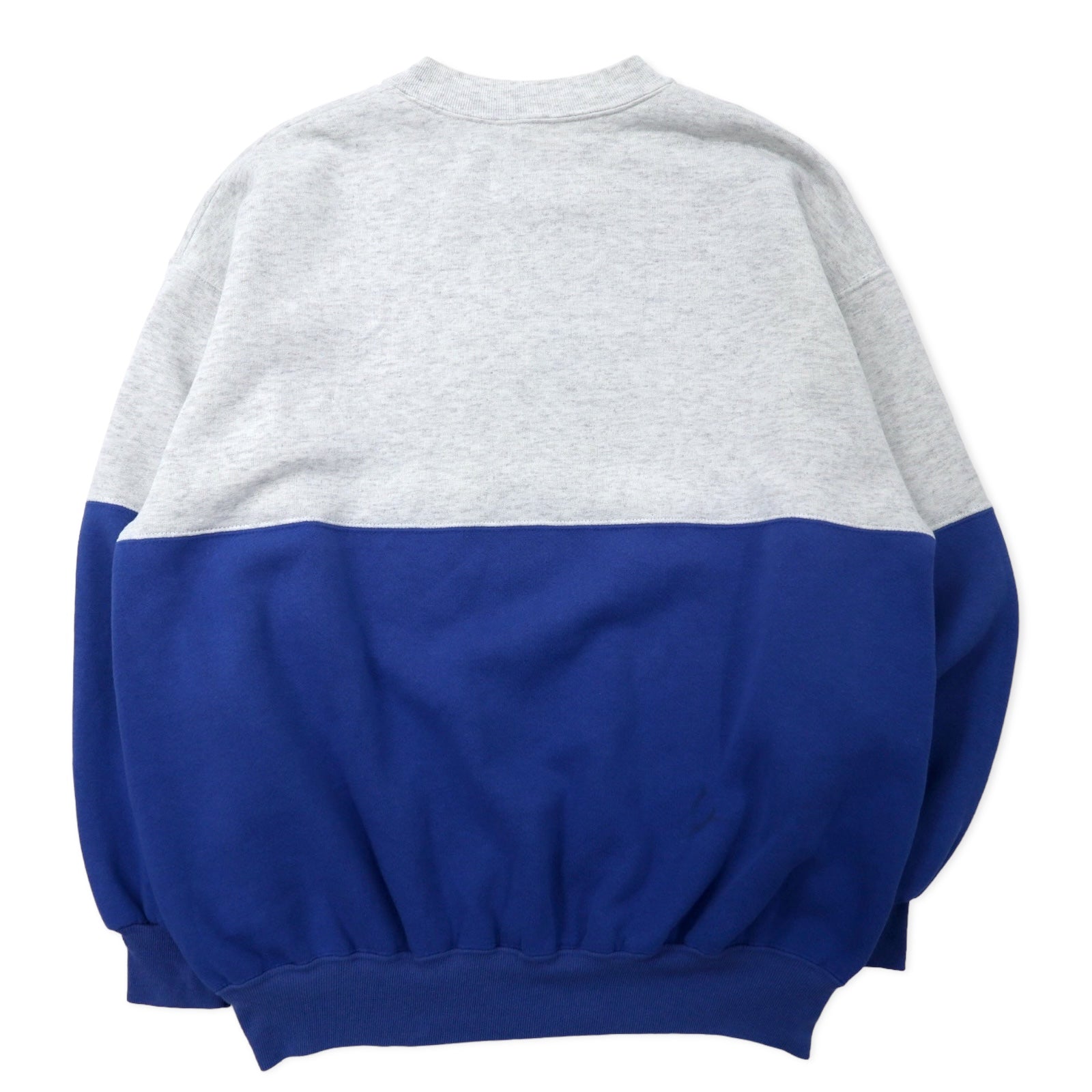 Dodger Made in USA anni '90 Felpa girocollo stampata college L Grigio Blu Cotone ST. FRANCIS