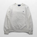 Polo by Ralph Lauren 90年代 リバースウィーブ 前V スウェット M ホワイト 裏起毛 スモールポニー刺繍