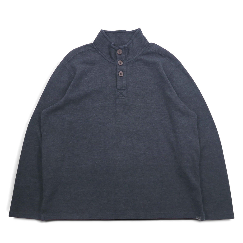 Felpa Eddie Bauer a mezza abbottonatura XL grigio cotone