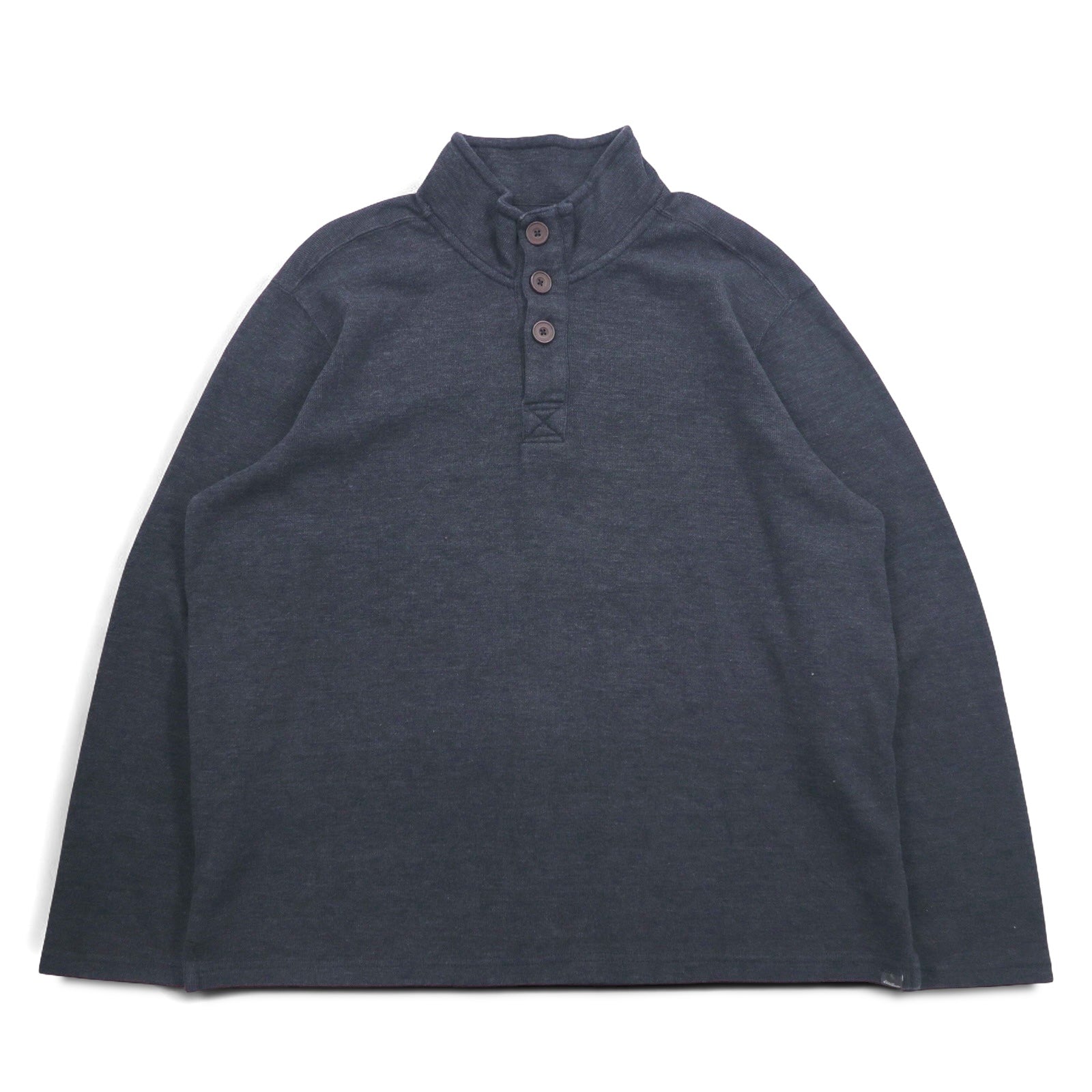 Felpa Eddie Bauer a mezza abbottonatura XL grigio cotone