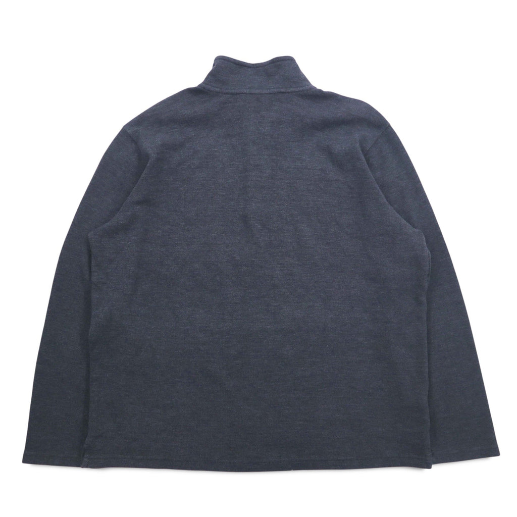 Felpa Eddie Bauer a mezza abbottonatura XL grigio cotone