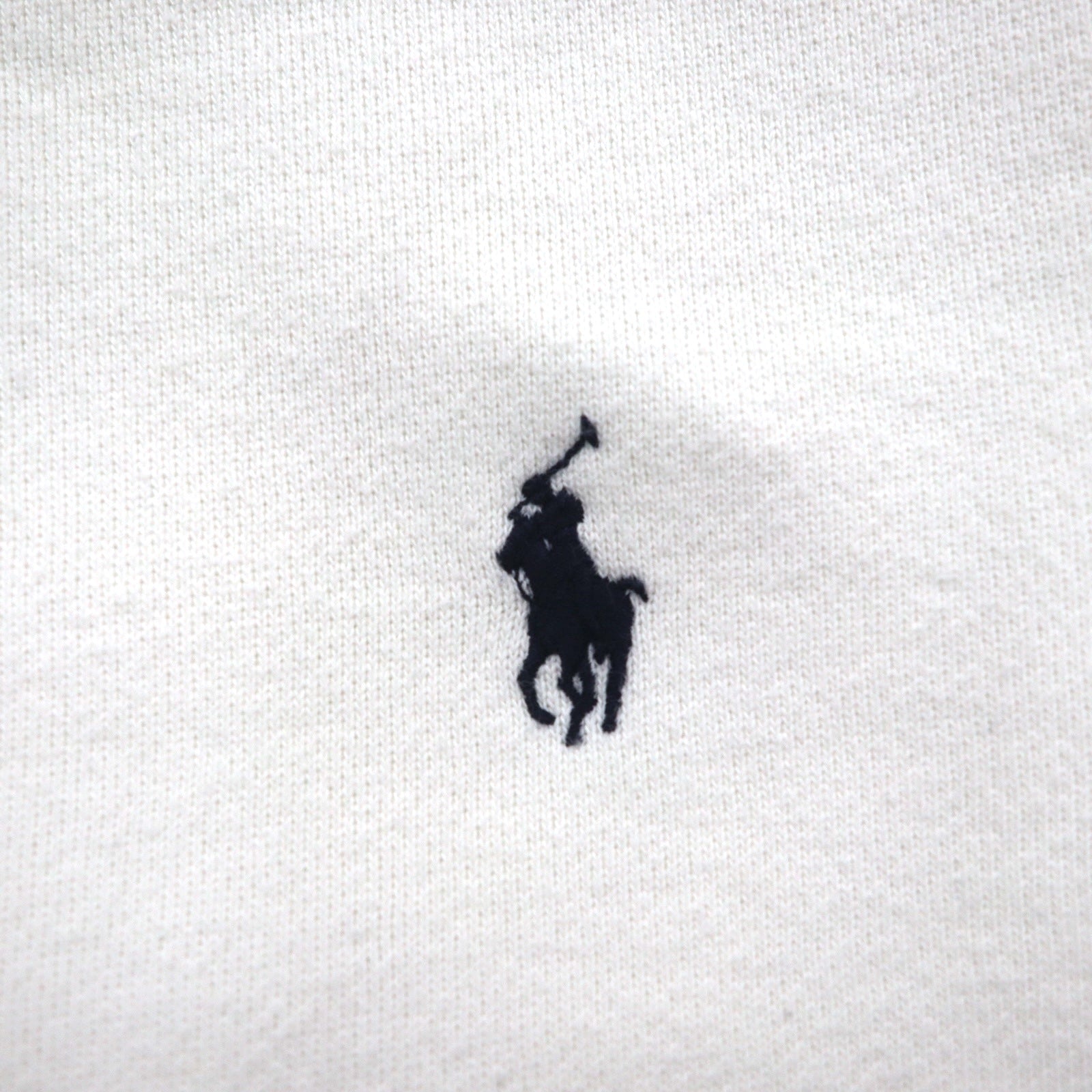 Polo by Ralph Lauren 90年代 リバースウィーブ 前V スウェット M ホワイト 裏起毛 スモールポニー刺繍