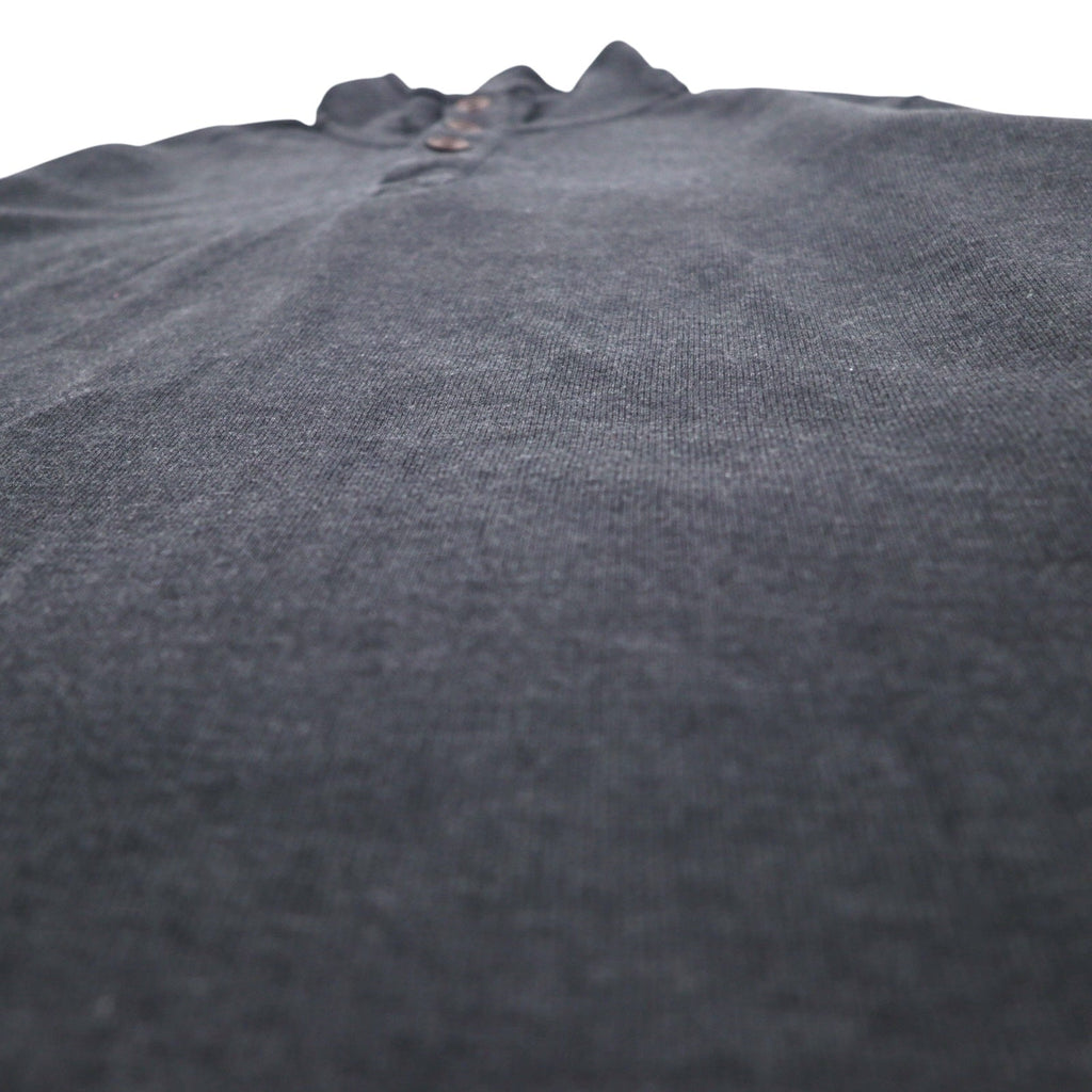Felpa Eddie Bauer a mezza abbottonatura XL grigio cotone