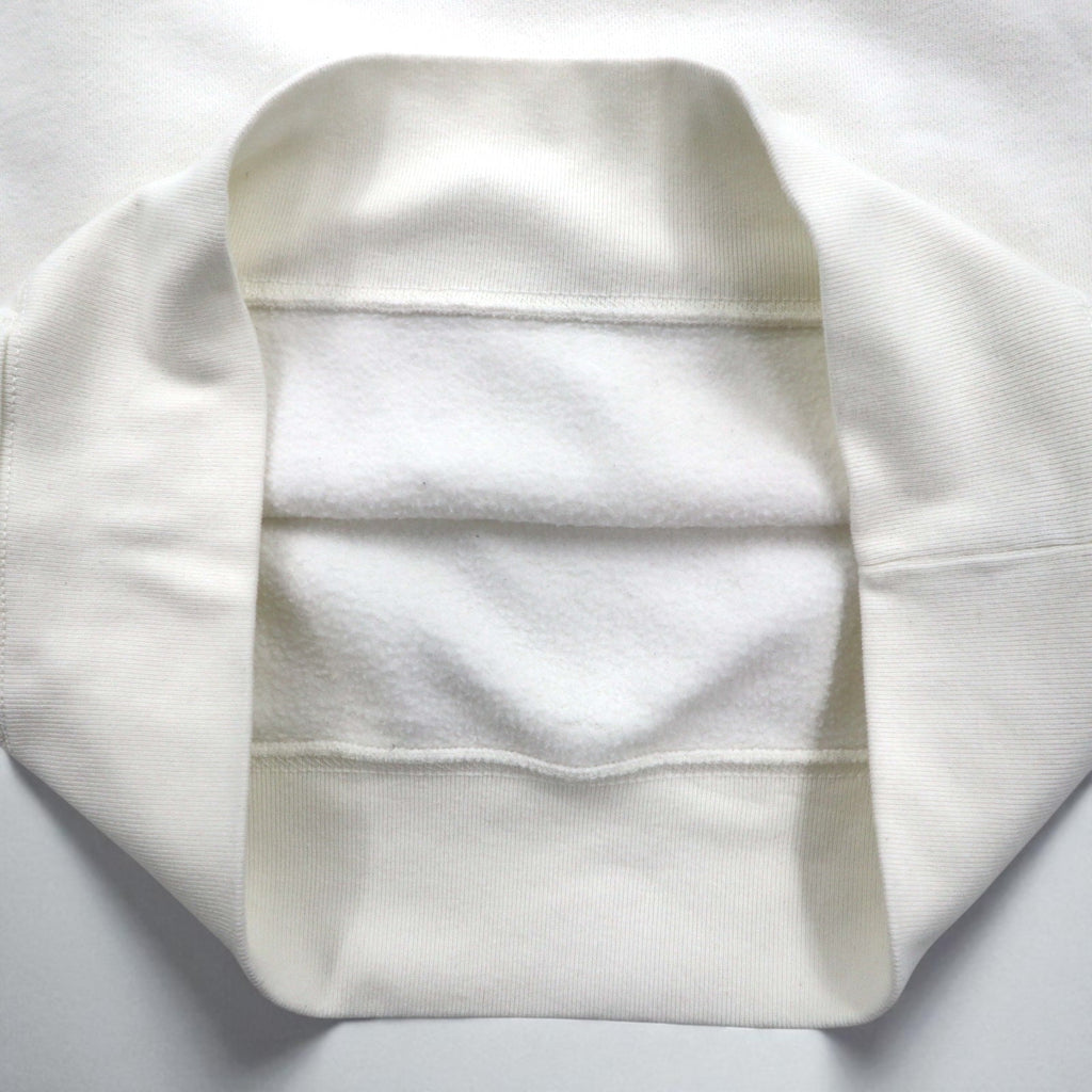 Polo by Ralph Lauren 90年代 リバースウィーブ 前V スウェット M ホワイト 裏起毛 スモールポニー刺繍