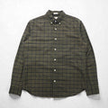 J.CREW アメリカンピマコットン ボタンダウン シャツ M カーキ チェック 胸ポケット SLIM UNTUCKED