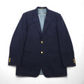 STAFFORD Blazer Blu Navy 2 Bottoni Giacca L Bottoni Dorati