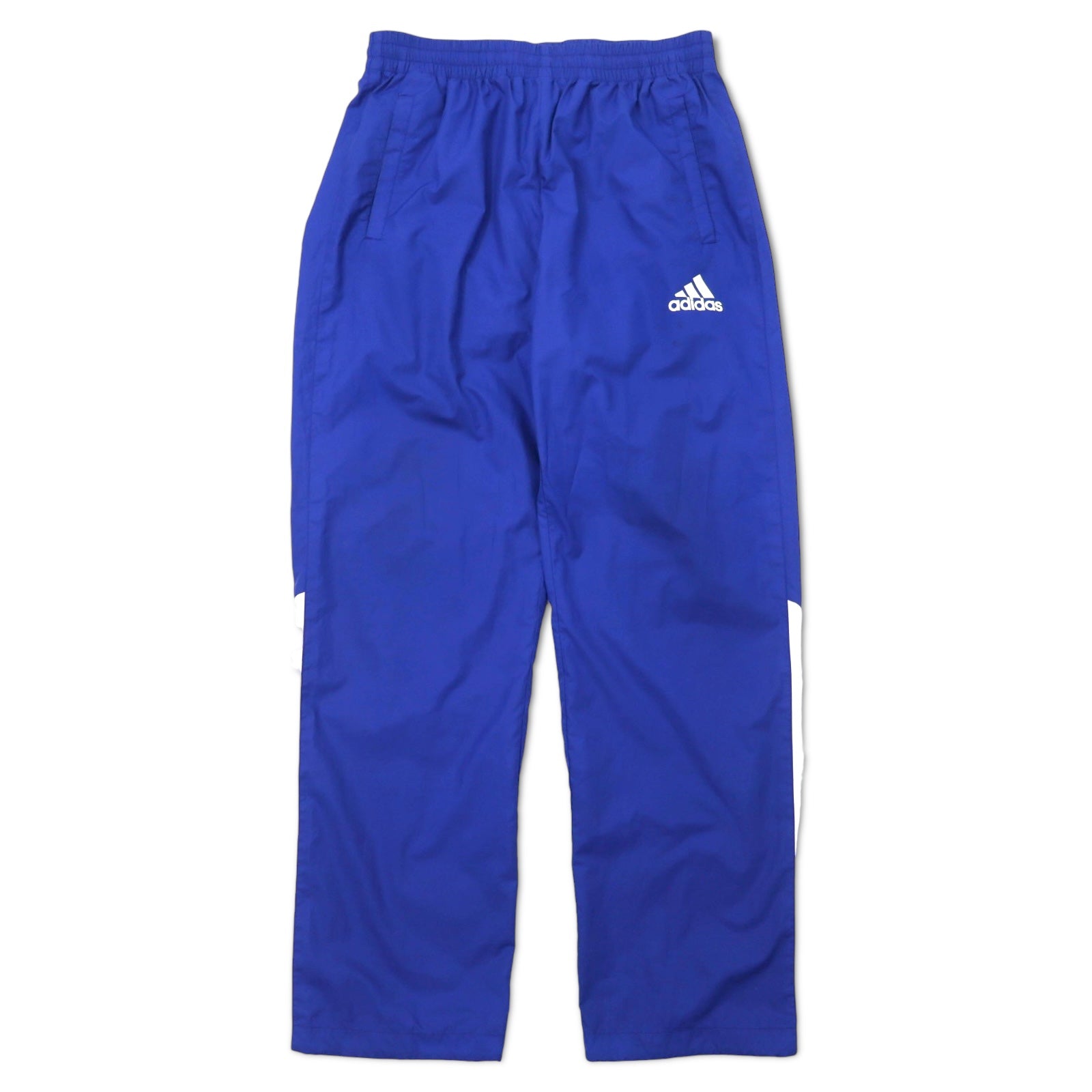 adidas pantaloni della tuta anni 2000, taglia M, blu, in poliestere, 3 strisce