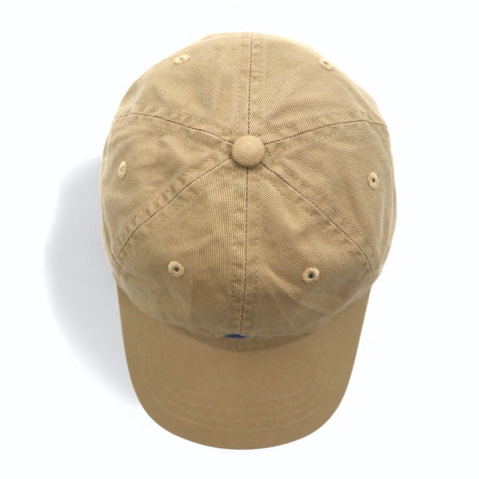 POLO RALPH LAUREN Cappellino 6 pannelli 53cm Beige Cotone Ricamo piccolo pony Nuovo con etichette