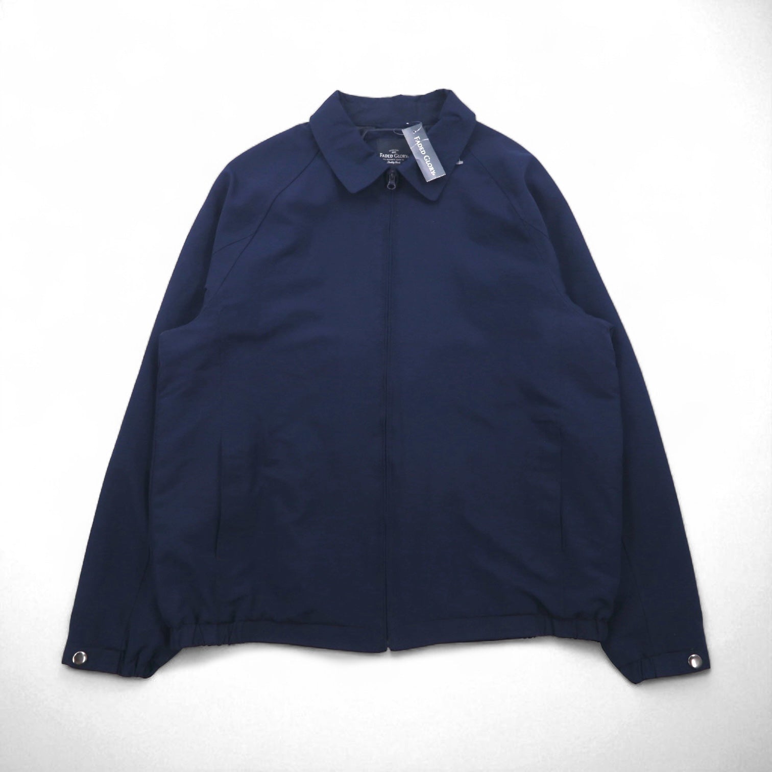 FADED GLORY Giacca Harrington swingtop L blu marino poliestere Nuovo con etichette