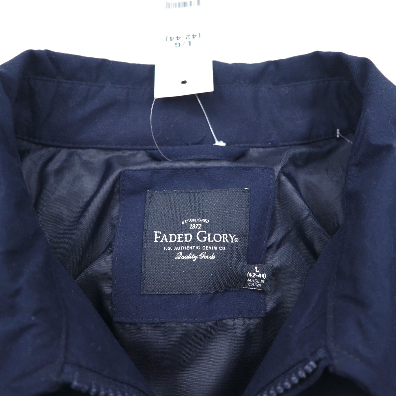 FADED GLORY Giacca Harrington swingtop L blu marino poliestere Nuovo con etichette