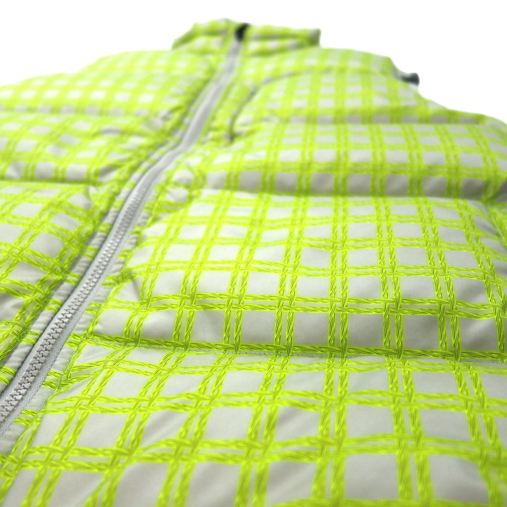 NIKE 総柄 ダウンベスト M イエロー ナイロン 550フィルパワー