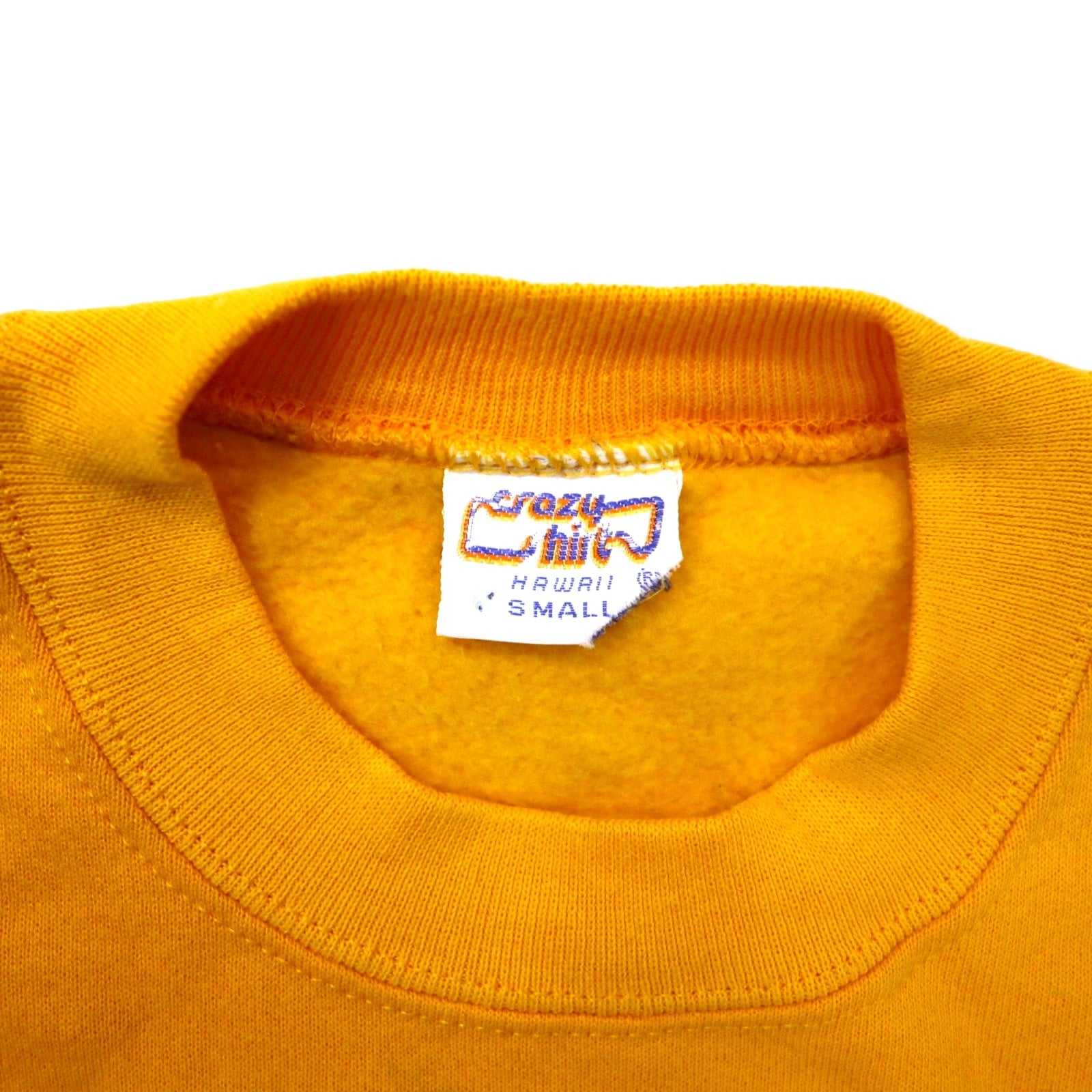 Crazy Shirts USA 90s ricamo felpa S giallo cotone felpato HONOLULU