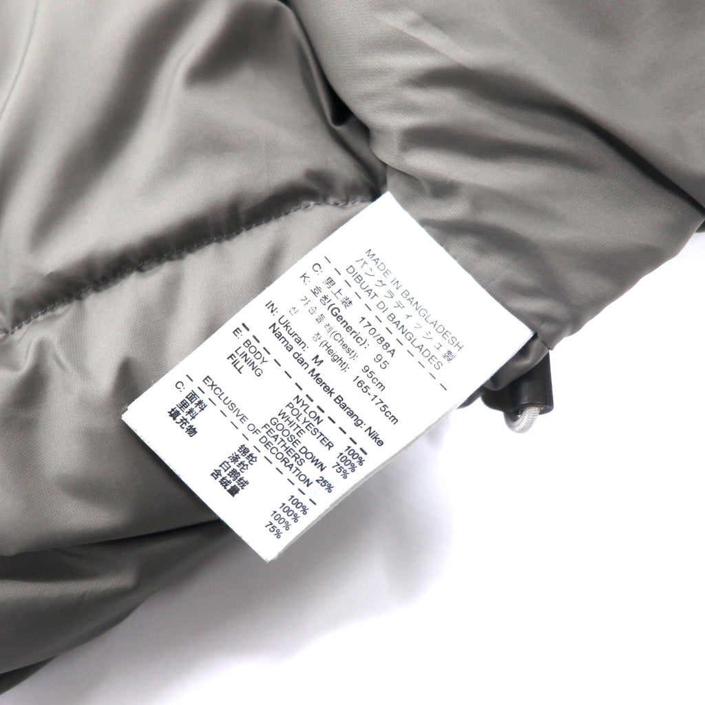 NIKE 総柄 ダウンベスト M イエロー ナイロン 550フィルパワー